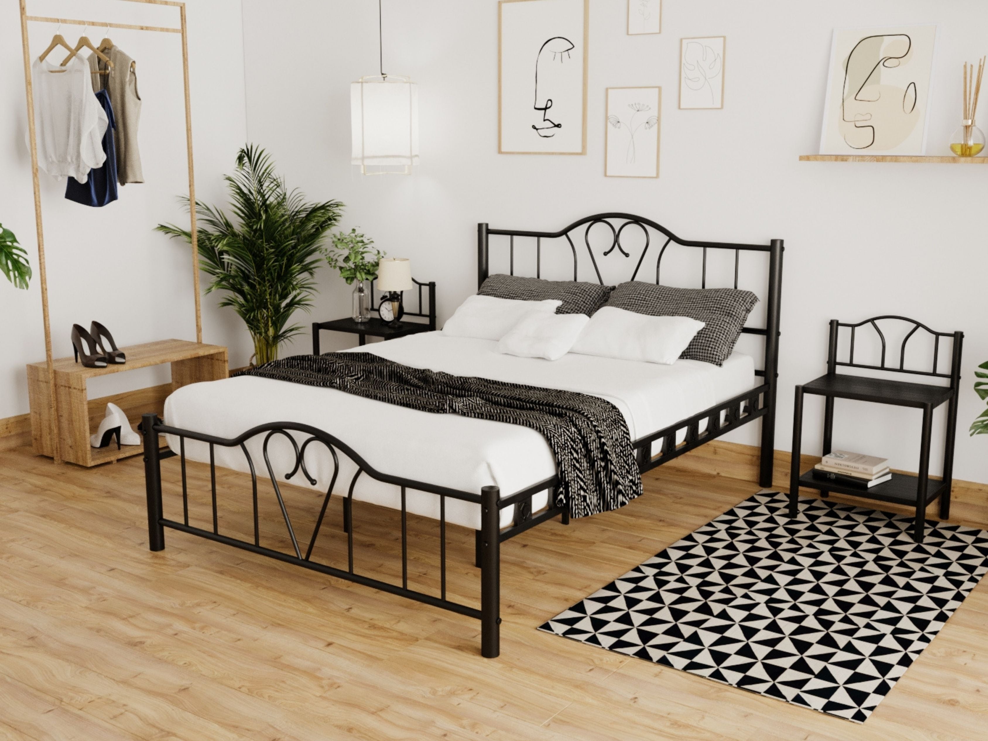 Toronto Ferforje Metal Karyola(Kargo Hediye)